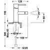 TRES STUDY Bateria jednouchwytowa do bidetu- czarny brąz 06212001KMB